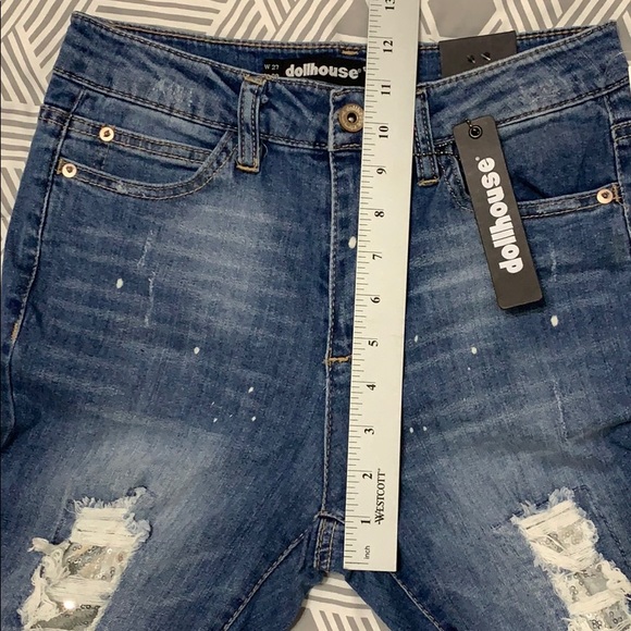 Dollhouse Sequin-Patch Skinny Jeans - Picture 8 of 8